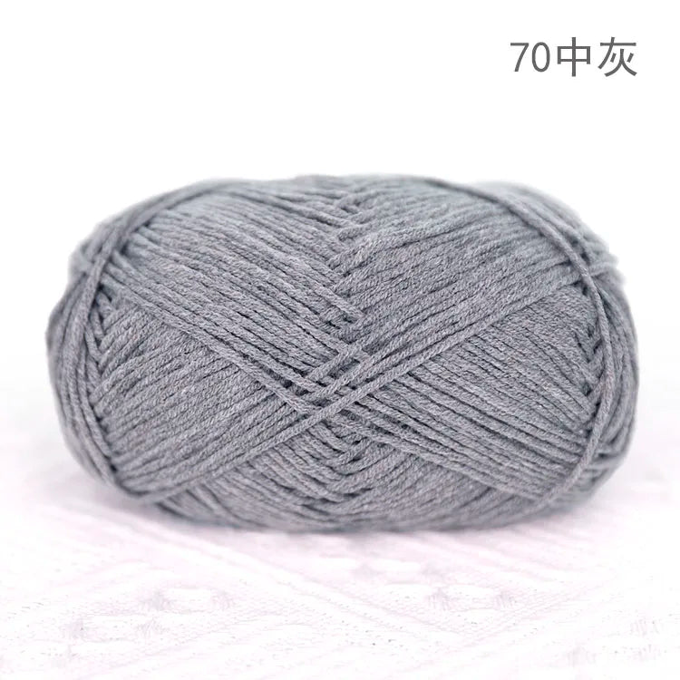 Premium Blended 4 Yarns Anti-Pilling Milk Cotton Baby Crochet Yarn Recycled High Tenacity for Knitting and Weaving