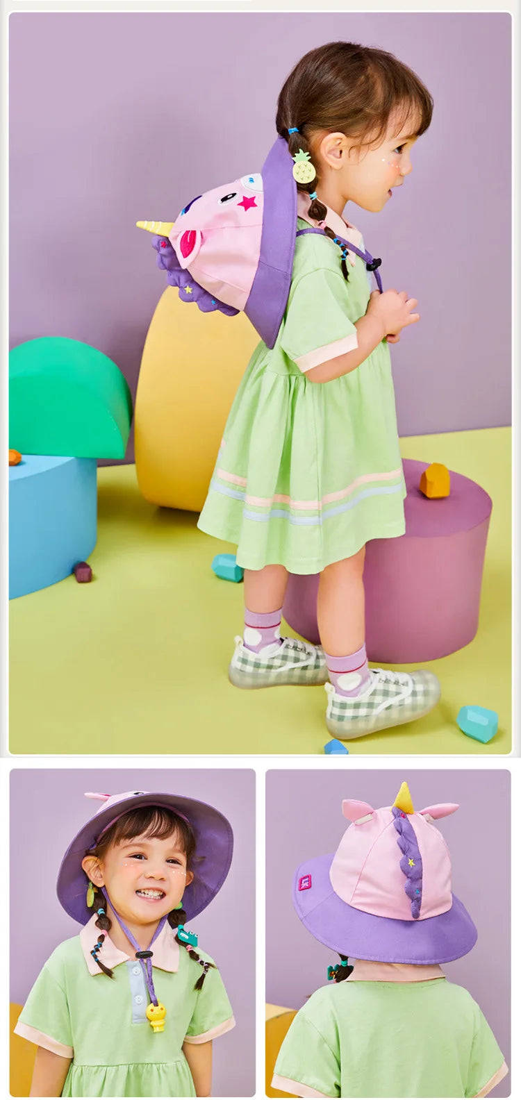 Lemonkid Brand Boys Girls Bucket Hat Solid Children Panama Fisherman Cap Cartoon Dinosaur Unicorn Kids Spring Autumn Sun Hats