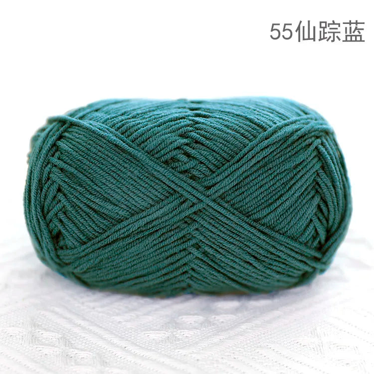 Premium Blended 4 Yarns Anti-Pilling Milk Cotton Baby Crochet Yarn Recycled High Tenacity for Knitting and Weaving