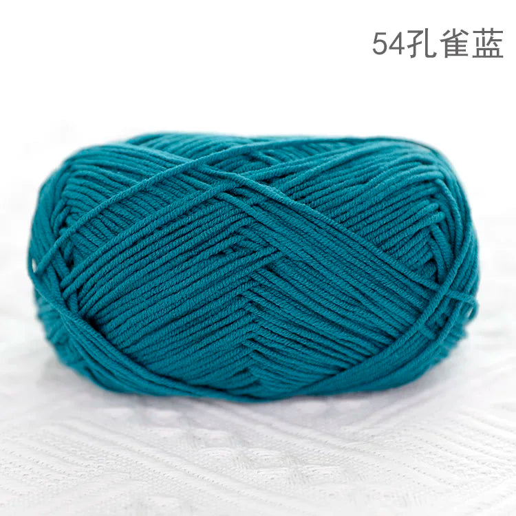 Premium Blended 4 Yarns Anti-Pilling Milk Cotton Baby Crochet Yarn Recycled High Tenacity for Knitting and Weaving