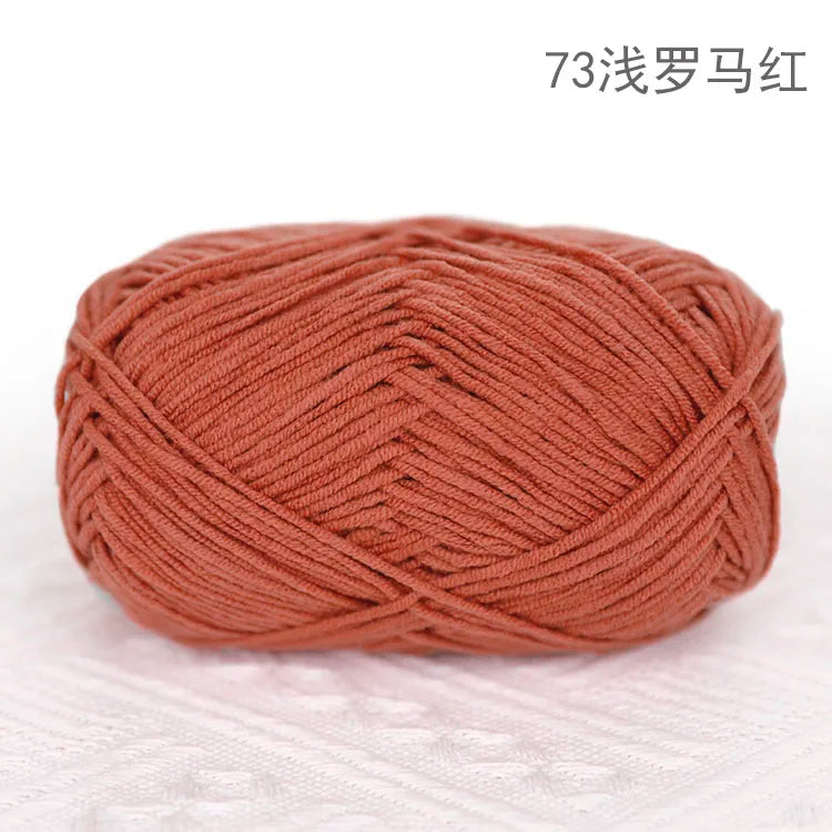 Premium Blended 4 Yarns Anti-Pilling Milk Cotton Baby Crochet Yarn Recycled High Tenacity for Knitting and Weaving