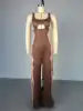 2024 Summer New Women's High-Waist Casual Jumpsuit Breathable Fitness Tassel with Personalized Contrasting Colors