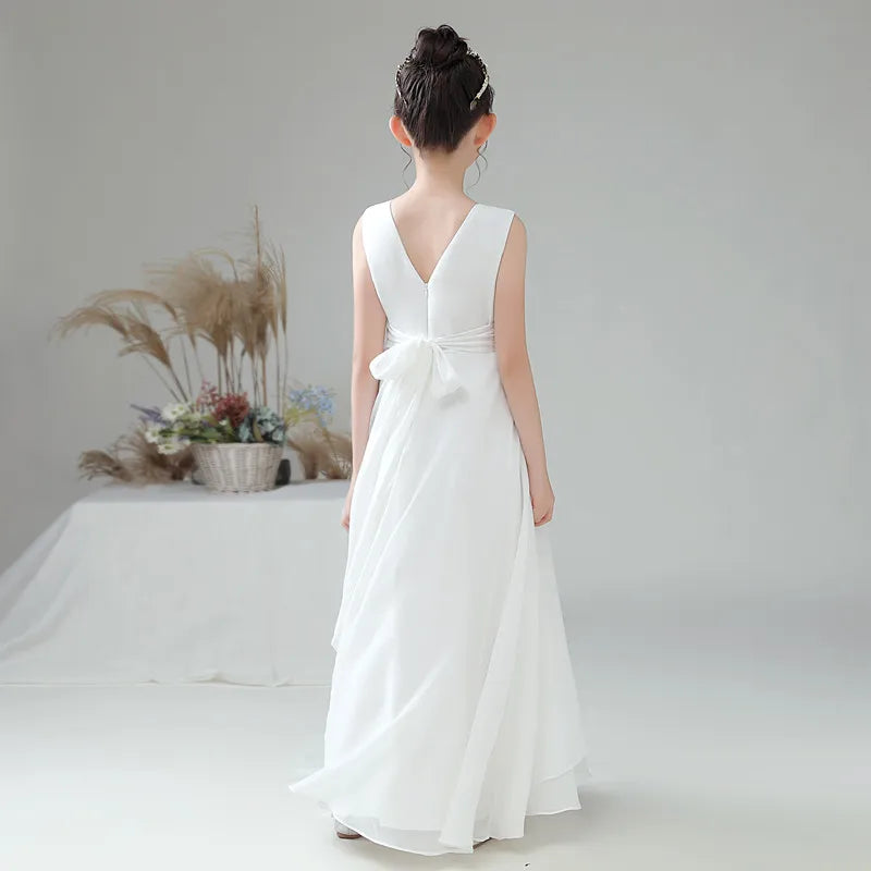 Dideyttawl Customized Chiffon Flower Girl Dress For Wedding Party First Communion 2025 Little Bride Gowns Junior Bridesmaid