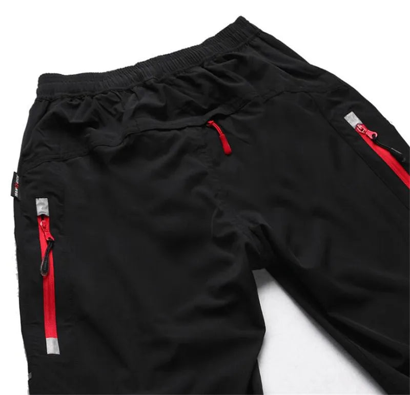 Quick Dry Stretch Thin Pants Men Casual Sport Joggers Streetwear Track Reflective Trousers Pantalon Sweatpants 4XL Men Clothing