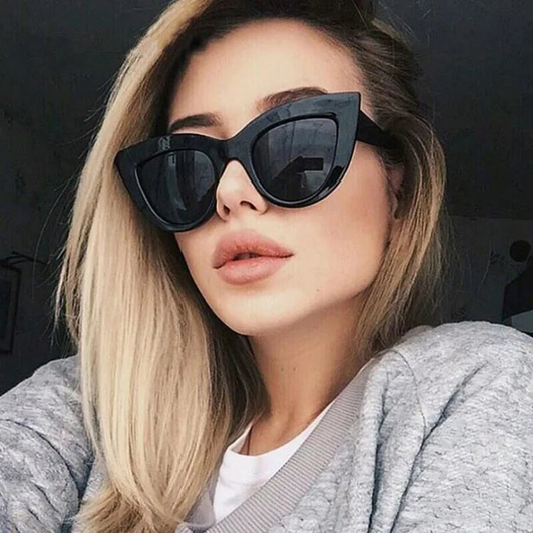 Vintage Cat Eye Sunglasses Woman Brand Designer Retro Sun Glasses Female Fashion Mirror Outdoor Shades Gradient Oculos De Sol