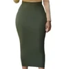 Spring Summer Vintage Package Hip Skirt Office Lady Work Wear Sexy Women Casual  High Waisted Bodycon Maxi Long SkirtE71188