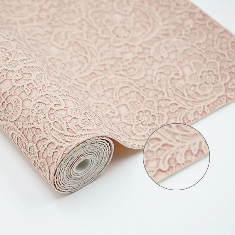 New Solid Lace Embossed PVC Leather Faux Synthetic Leather for Handbags