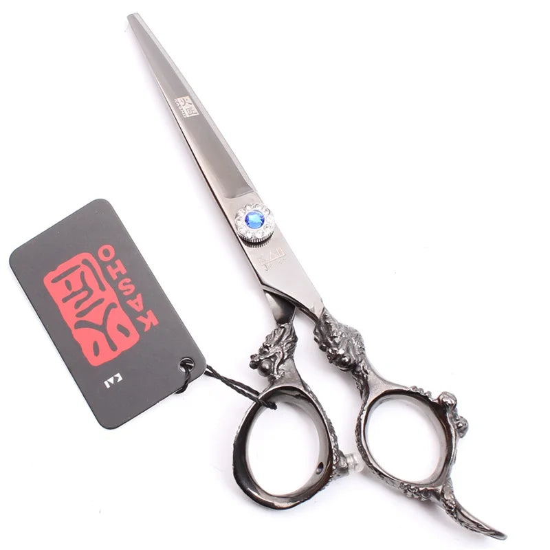 Professional 6 inch scissors Hairdressing scissors Barber scissors Straight Thinning  Hair Cutting Tool