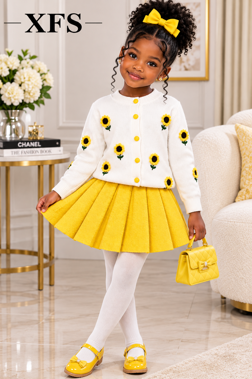 Girls Autumn Dresses New Foreign Style Children's Sweater Pleated Skirt Two-Piece Baby Girl Knit Suit Trend