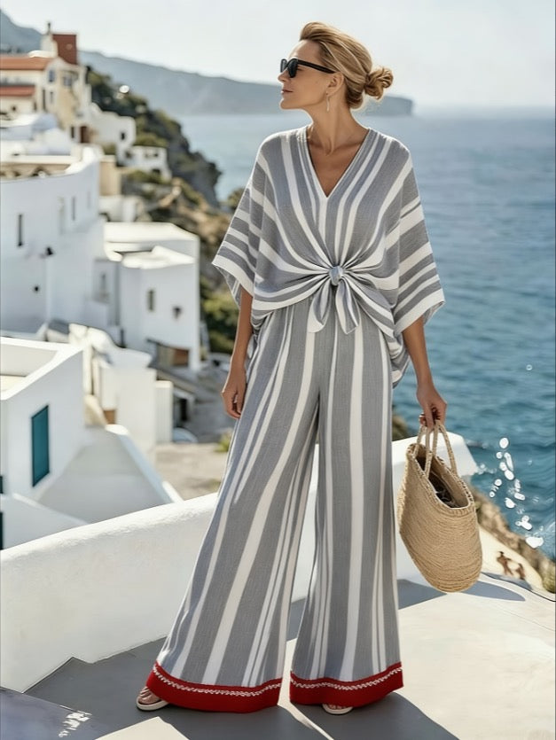 Women's Striped 2 Piece Outfit