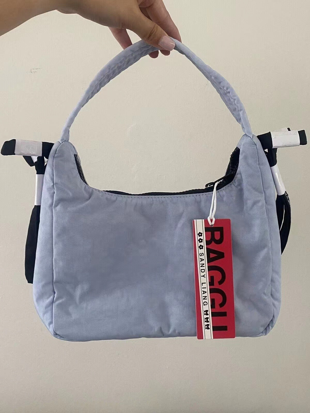 American niche design Baggu Mini Bow handbag underarm bag fashion trendy sky blue all-match women's bag