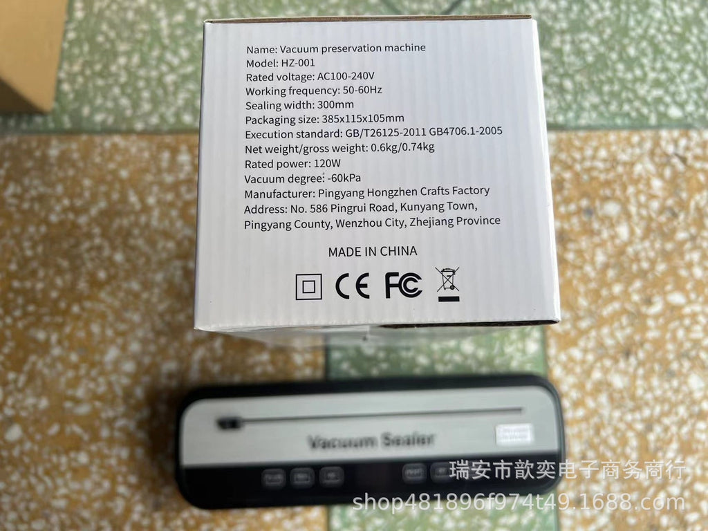 Vacuum Sealing Machine Food Preservation Machine Kitchen Plastic Household Vacuum Packaging Machine Wet and Dry Knife Cutting Sealing Machine