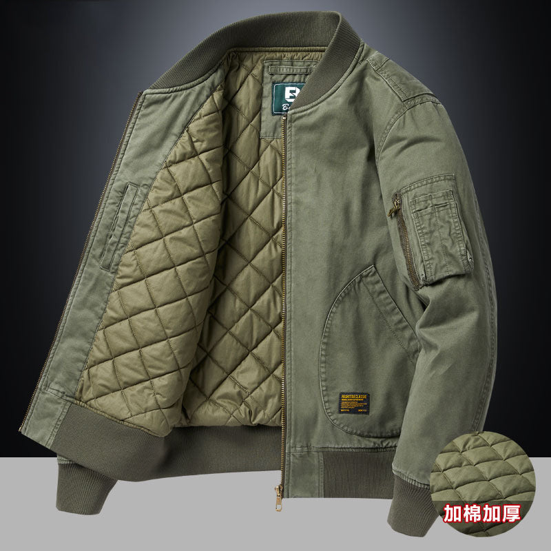 American Retro New Baseball Uniform Jacket Men's Autumn and Winter Bomber Jacket Men's Casual Workwear Top Men's Style