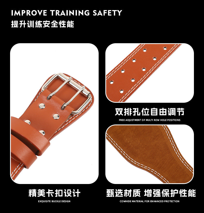 Sports Waist Protection Fitness Weightlifting Belt Fitness Belt Squat Deadlift Waist Protection Bench Press Training Wholesale for Men and Women