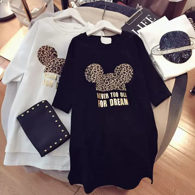 2023 Pregnant Women's Summer Cotton Short-sleeved T-shirt Loose Casual plus size Fashion Summer Pregnant Women's Long Top