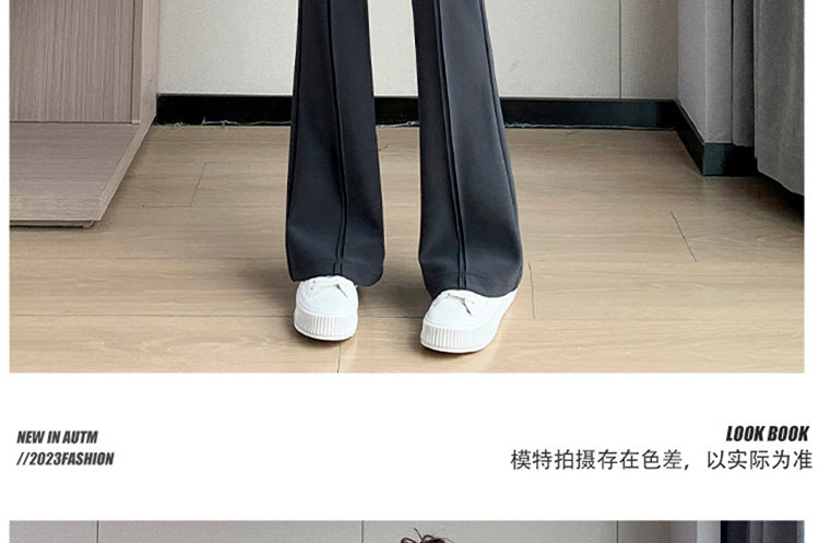 Pregnant women's spring new goddess pants flared pants split slim fit high slimming outerwear trousers pregnant women's suit pants
