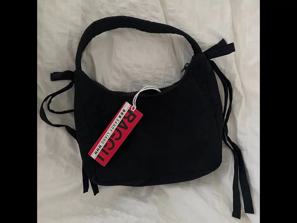 American niche design Baggu Mini Bow handbag underarm bag fashion trendy sky blue all-match women's bag