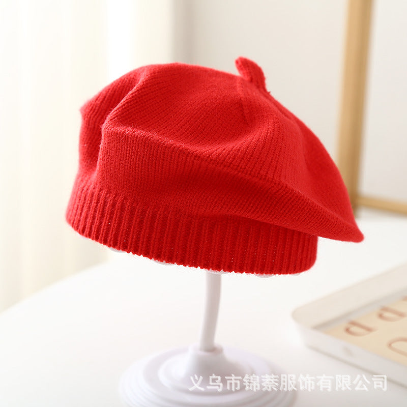 Super Cute Beret Baby Pullover Hat Spring and Autumn Thin Children's Sun Hat Boy's Baby's Fetal Hat Girls' Cute