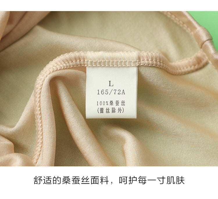 Thin Summer 100% Mulberry Silk Silk High Waist Cropped Pants Fine Knitted Leggings Breathable Skin-Friendly Soft Women's Pants