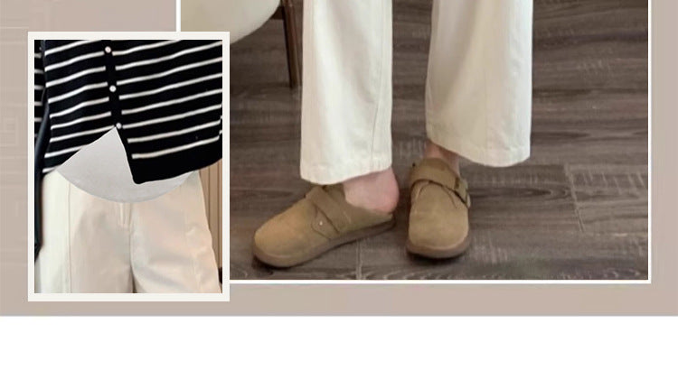 in stock Early Autumn New 2024 Pregnant Women's High Waist Slimming Casual Pants Women's Design Sense Pear-Shaped Figure Nine-point Haren Pants