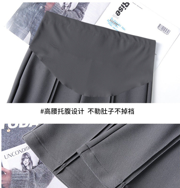 Pregnant women's spring new goddess pants flared pants split slim fit high slimming outerwear trousers pregnant women's suit pants