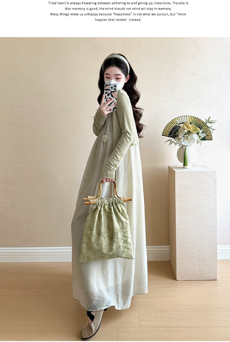 Maternity summer dress 2025 new pregnant mother wear plus size suspenders skirt suit fashion fashion