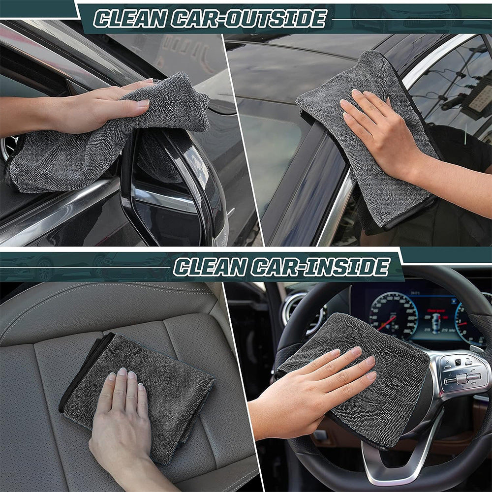 SEAMETAL Car Wash Towel 1200GSM Microfiber Double-Sided Ultra Absorbent Car Wash Cloth Cleaning Drying Towel Washing Accessories