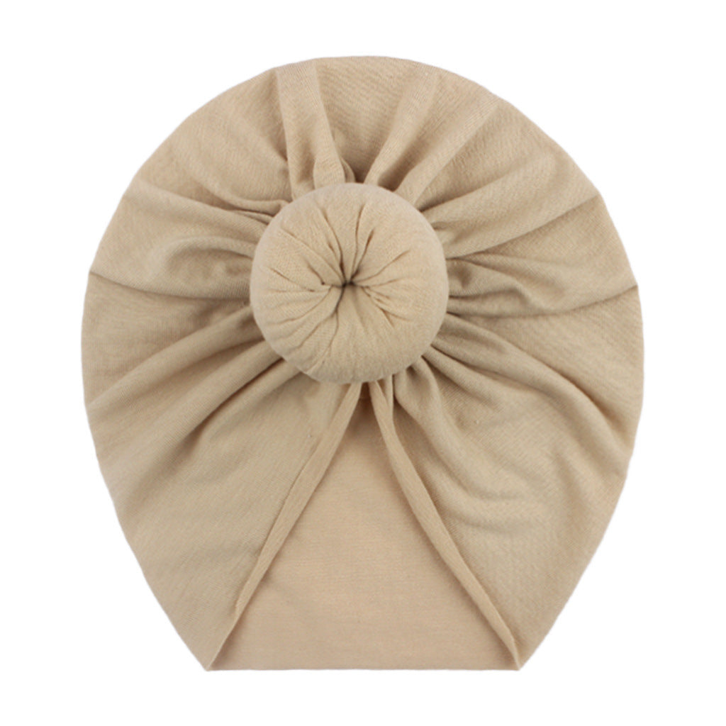 European and American New Style Baby Pullover Hat, Cute Solid Color Donut Baby Hat, Thin and Comfortable Baby Hat for All Seasons