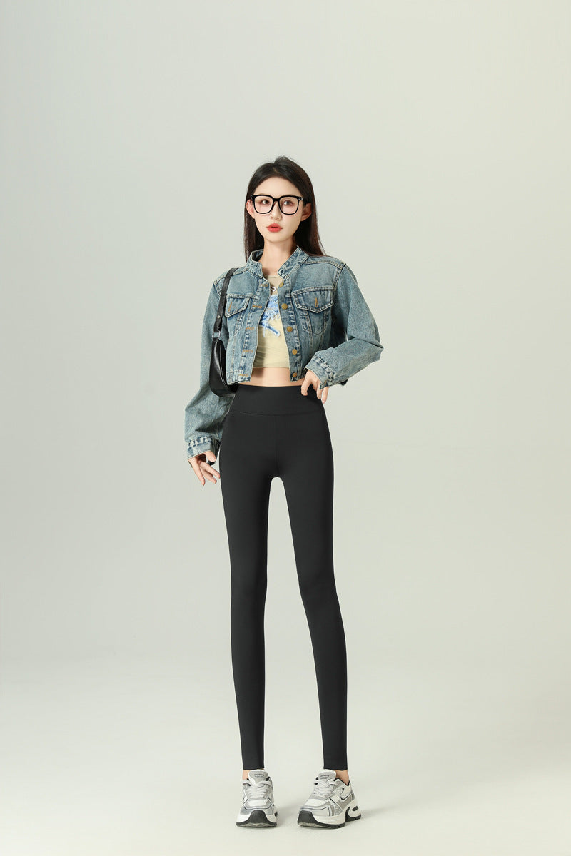 2024 Shark Pants for Women, Fleece-Lined and Thickened, High-Waisted, Hip-Lifting Yoga Pants, Leggings, Lamb Fleece, Plus Size