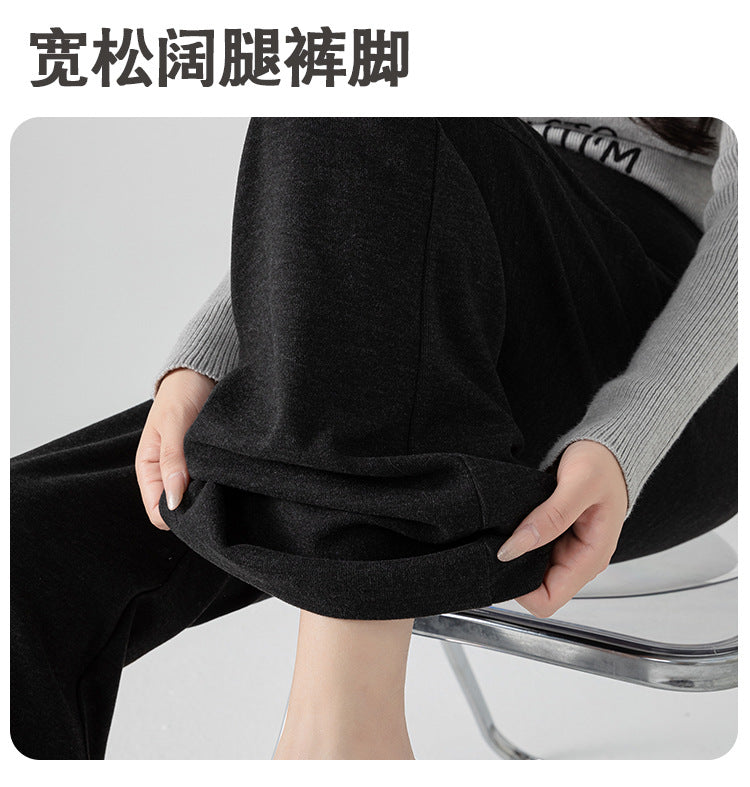 New Pregnant Women's Pants Autumn Loose Micro-flared Pants Autumn and Winter fleece-lined Thickened Pants Small Pregnant Women's Pants