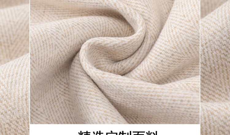 Pregnant Women's Trousers Herringbone Pattern Woolen Belly Narrow Wide-leg Pants Lazy Casual Glutinous Rice Pants Trousers Pregnant Women's Wear