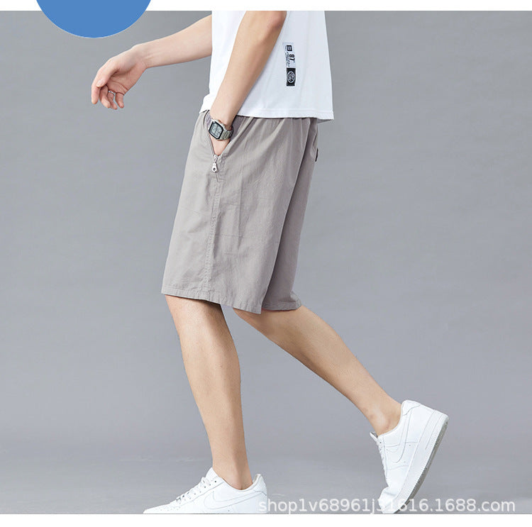 Zoruo childe summer dad summer shorts men's five-length pants cotton pants loose overalls big pants