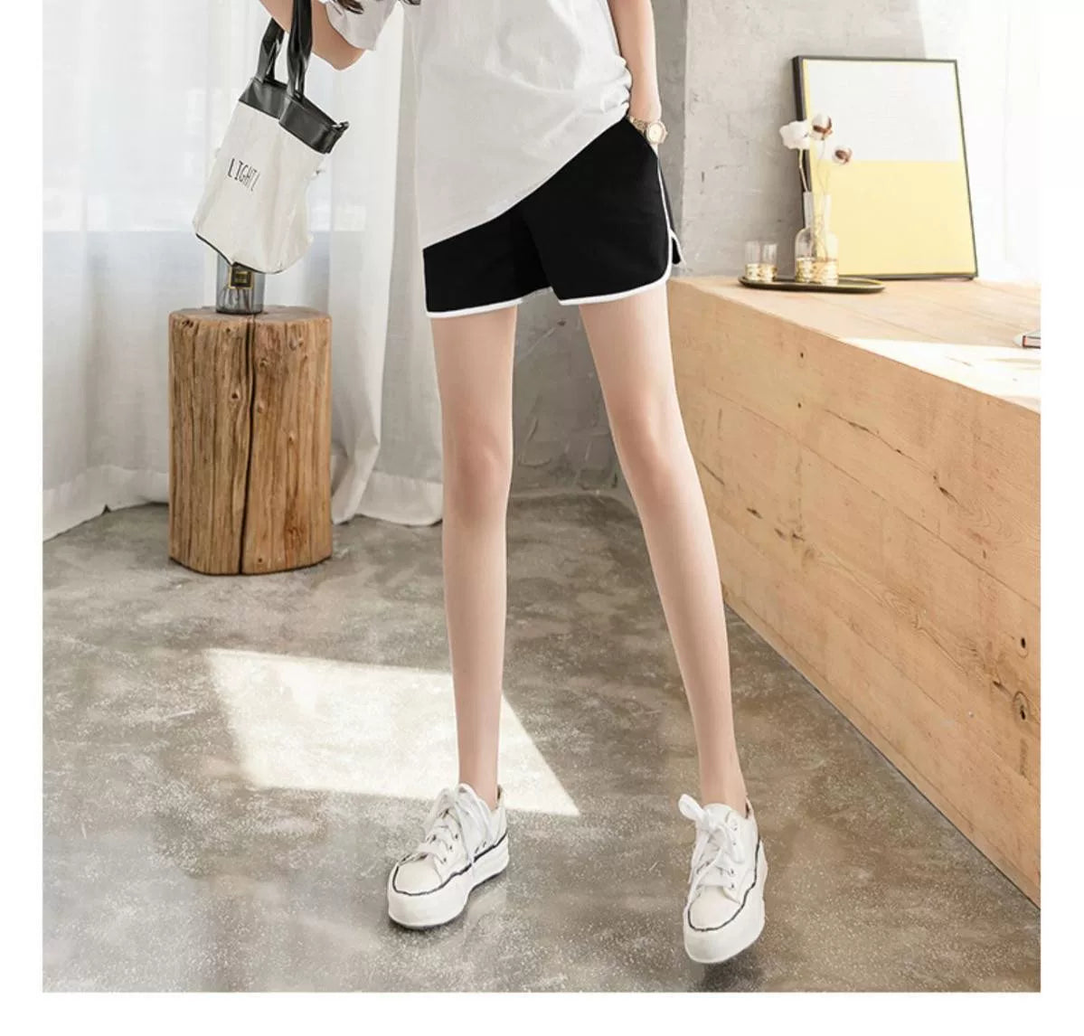 Pregnant Women's Shorts Spring and Summer Thin Leggings Outer Wear Safety Pants Spring and Autumn Loose Fashion Casual Sports Pants Summer Wear