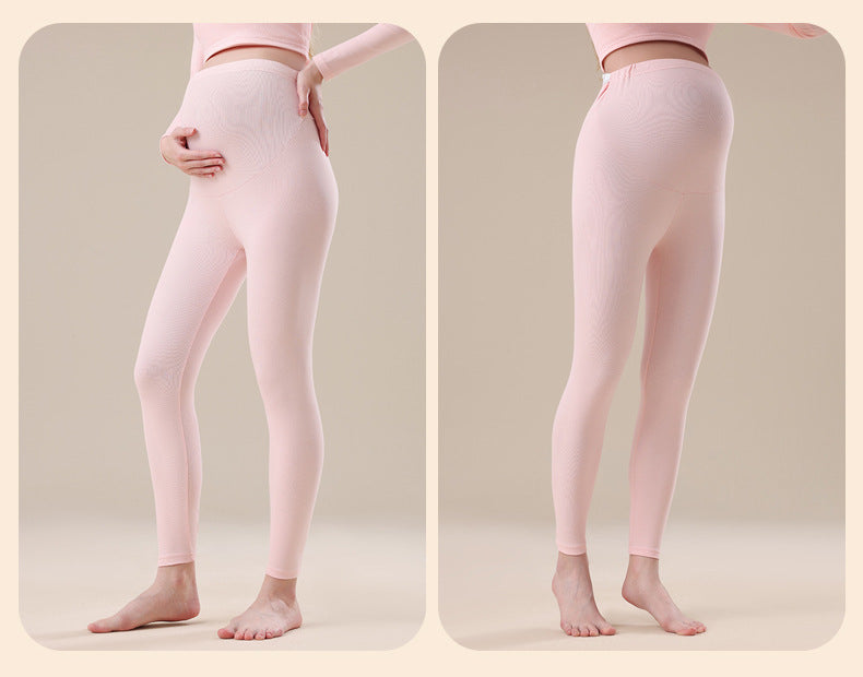 Pure Cotton Maternity Autumn Pants That Don'T Squeeze the Belly, Large Size Inner Wear for Autumn and Winter, Cotton Thermal Pants, Pregnancy Warm Underpants, Home Pants