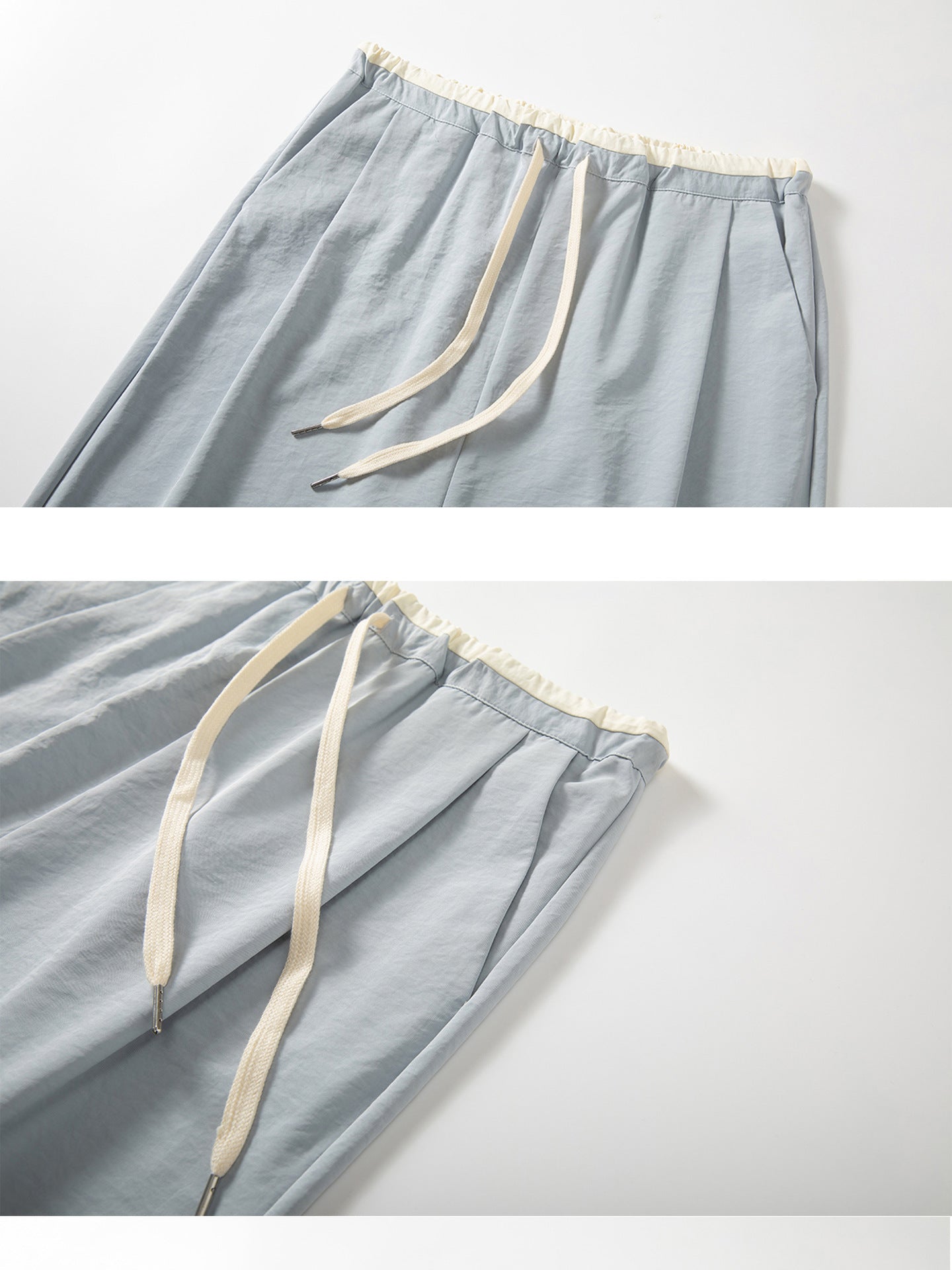 Spring and Summer Pregnant Women's Drawstring Ice Silk Wide Leg Pants Pregnant Women's Summer Thin Texture Sense Dipping Yamamoto Pants Casual Small
