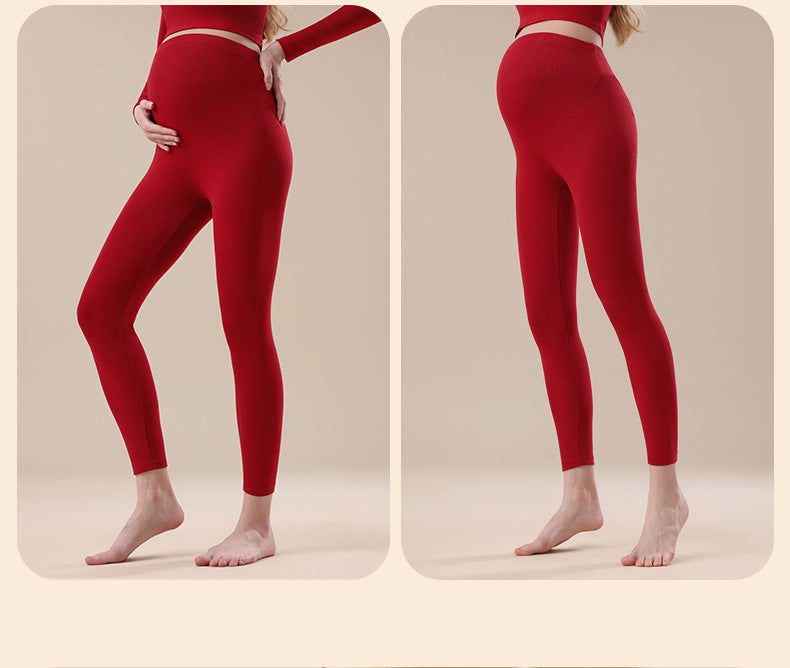 Pure Cotton Maternity Autumn Pants That Don'T Squeeze the Belly, Large Size Inner Wear for Autumn and Winter, Cotton Thermal Pants, Pregnancy Warm Underpants, Home Pants