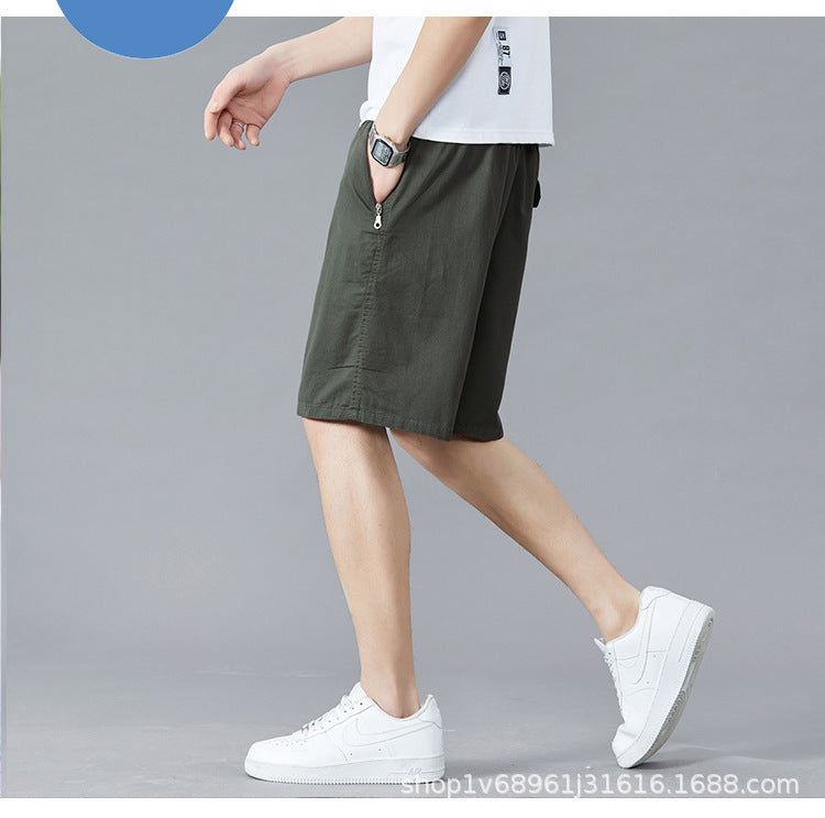 Zoruo childe summer dad summer shorts men's five-length pants cotton pants loose overalls big pants