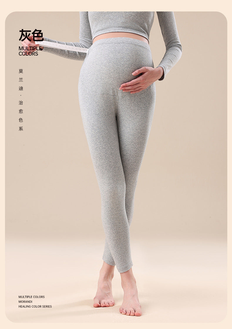 Pure Cotton Maternity Autumn Pants That Don'T Squeeze the Belly, Large Size Inner Wear for Autumn and Winter, Cotton Thermal Pants, Pregnancy Warm Underpants, Home Pants