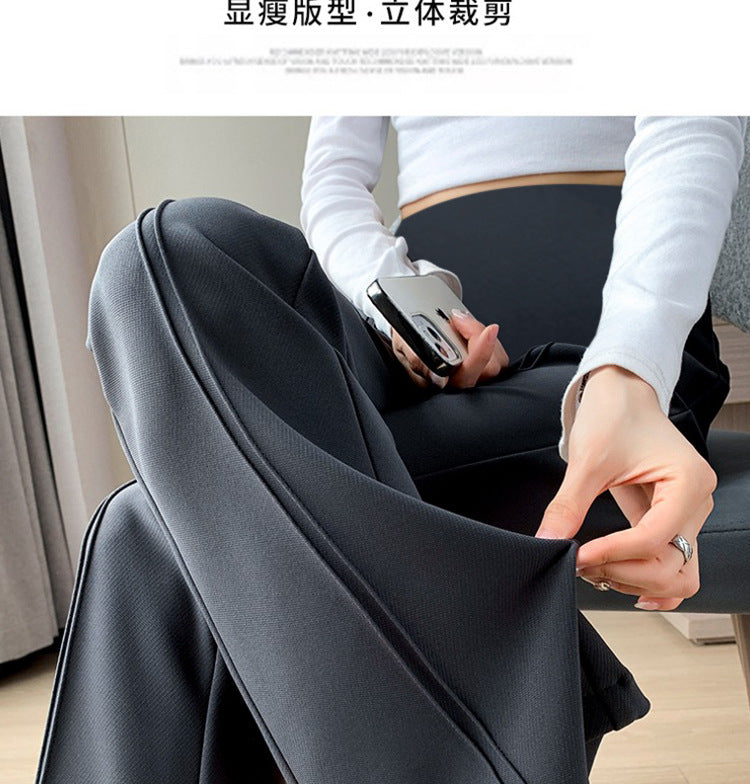 Pregnant women's spring new goddess pants flared pants split slim fit high slimming outerwear trousers pregnant women's suit pants