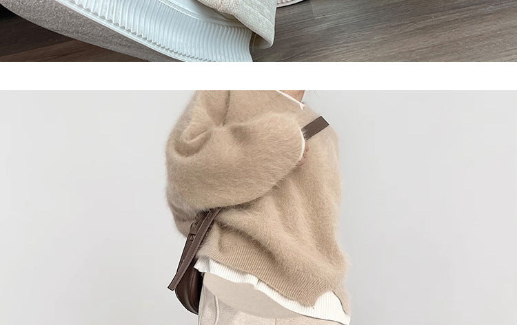 Pregnant Women's Trousers Herringbone Pattern Woolen Belly Narrow Wide-leg Pants Lazy Casual Glutinous Rice Pants Trousers Pregnant Women's Wear