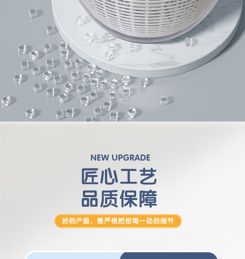 Household Multifunctional Pressing Vegetable Dehydrator Large Capacity Rotating Drain Basket Fitness Meal Fruit Salad Dryer