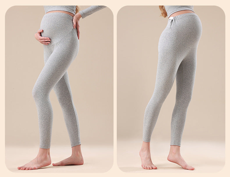 Pure Cotton Maternity Autumn Pants That Don'T Squeeze the Belly, Large Size Inner Wear for Autumn and Winter, Cotton Thermal Pants, Pregnancy Warm Underpants, Home Pants