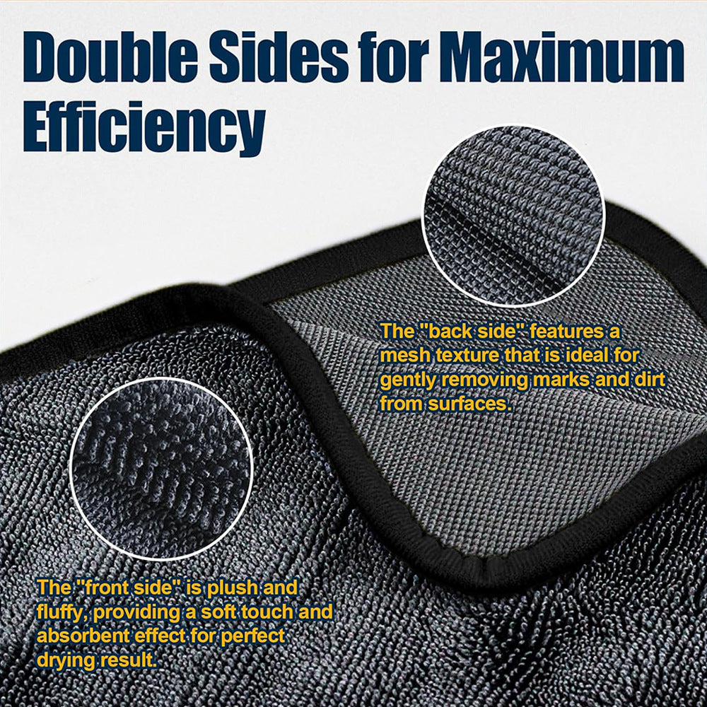 SEAMETAL Car Wash Towel 1200GSM Microfiber Double-Sided Ultra Absorbent Car Wash Cloth Cleaning Drying Towel Washing Accessories
