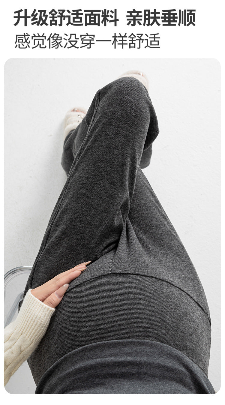 New Pregnant Women's Pants Autumn Loose Micro-flared Pants Autumn and Winter fleece-lined Thickened Pants Small Pregnant Women's Pants