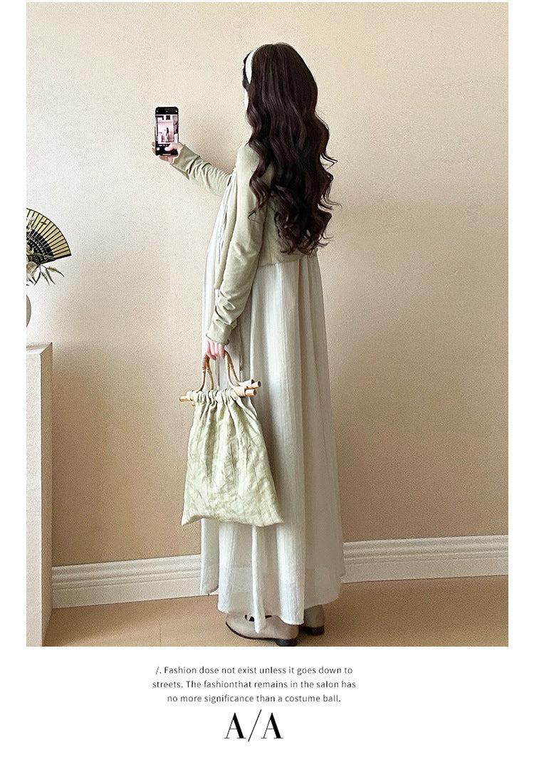 Maternity summer dress 2025 new pregnant mother wear plus size suspenders skirt suit fashion fashion