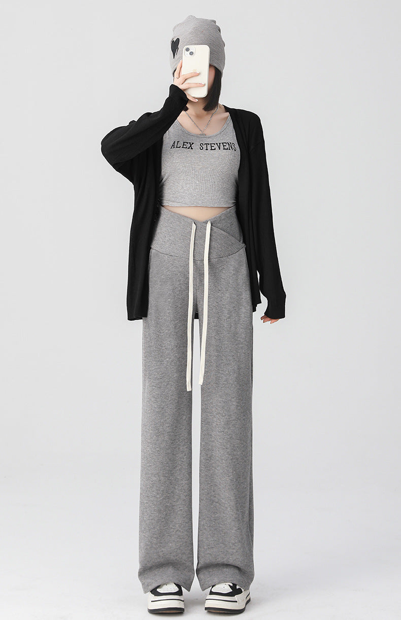 Pregnant women's pants spring wear new style belly-free casual wide-leg pants early pregnancy trousers Spring