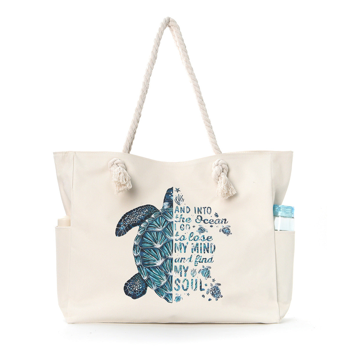 Feihong Cross-Border Large-Capacity Beach Bag Women's Bag Armpit Shoulder Bag Simple and Versatile Casual Storage Canvas Bag