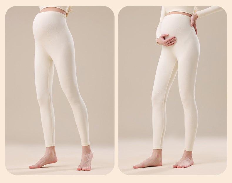 Pure Cotton Maternity Autumn Pants That Don'T Squeeze the Belly, Large Size Inner Wear for Autumn and Winter, Cotton Thermal Pants, Pregnancy Warm Underpants, Home Pants
