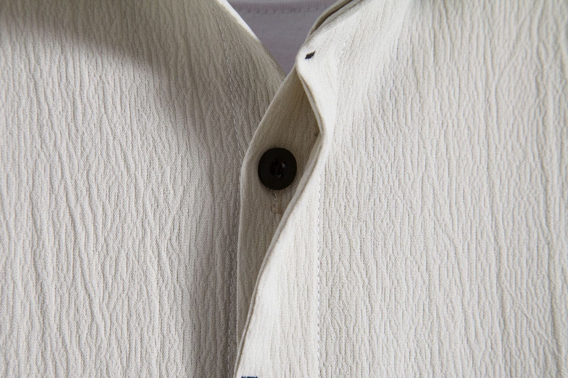 Cross-border 2025 Summer New Men's Short-sleeved Shirt Loose Solid Color Button Short-sleeved Shirt Men's Short-sleeved Shirt