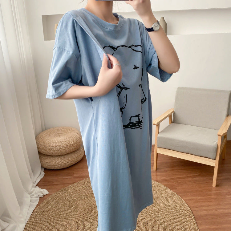Pregnant Women's Nursing Clothing for Going Out, Fashionable Nursing Short-Sleeved Summer Hot Mom Style Women's Clothing, Breastfeeding Clothing, Trendy Breastfeeding Clothes